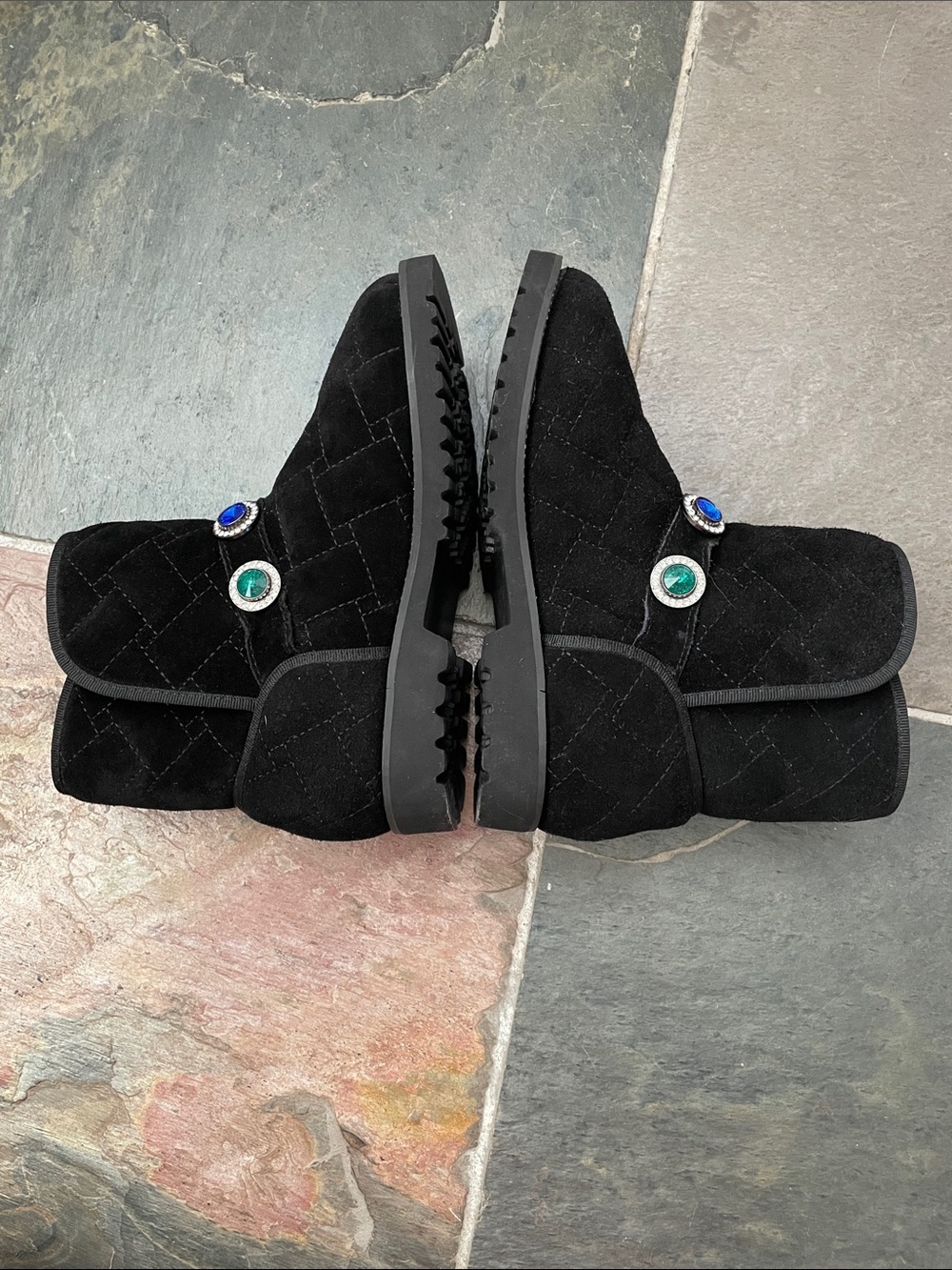 New Kurt Geiger Mini Orson Bootie Boot Faux Fur Lined Jewel Gems Kids 5 - Picture 8 of 12